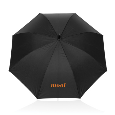 Logotrade promotional product picture of: Swiss Peak Vero Aware™ RPET 25” umbrella w luxe handle