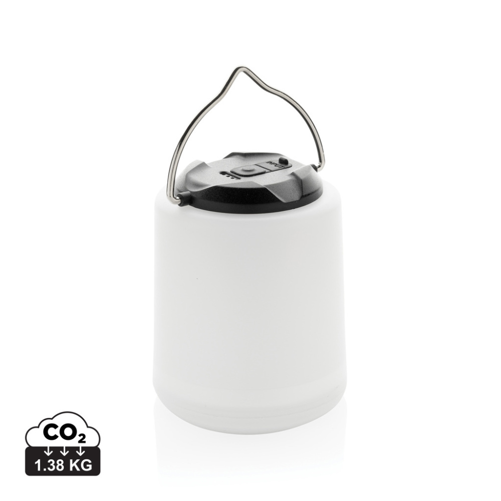 Logotrade promotional products photo of: Limio RCS recycled plastic portable re-chargeable table lamp
