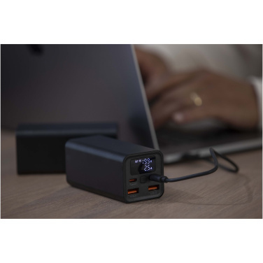 Logo trade promotional item photo of: Acamar 20.000 mAh 70W recycled aluminium laptop power bank