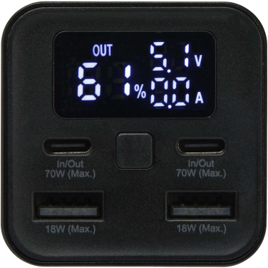 Logotrade promotional giveaway picture of: Acamar 20.000 mAh 70W recycled aluminium laptop power bank