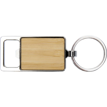 Logotrade business gift image of: Snapper bamboo keychain with bottle opener