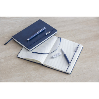 Logo trade promotional merchandise image of: Legato Elegance A5 hard cover notebook and rollerball pen set