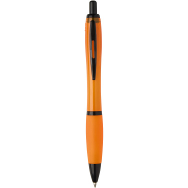 Logotrade promotional gift picture of: Nash recycled plastic ballpoint pen with black trims (black ink)