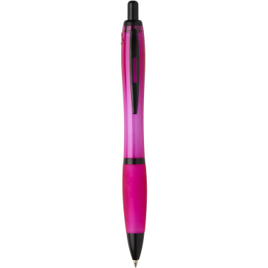 Logotrade corporate gifts photo of: Nash recycled plastic ballpoint pen with black trims (black ink)
