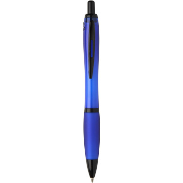 Logotrade promotional merchandise photo of: Nash recycled plastic ballpoint pen with black trims (black ink)