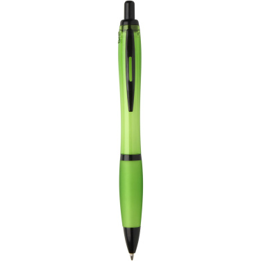 Logotrade business gift image of: Nash recycled plastic ballpoint pen with black trims (black ink)