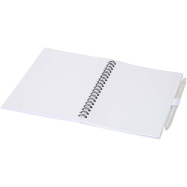 Logotrade business gifts photo of: Niove recycled plastic soft cover notebook and ballpoint pen set (blue ink)