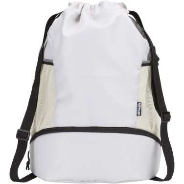 Logotrade promotional item picture of: Nomad GRS recycled sports drawstring bag with bottom compartment 18L