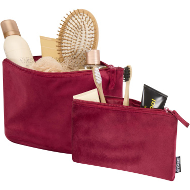 Logo trade promotional giveaway photo of: Swift GRS recycled velvet toiletry bag set