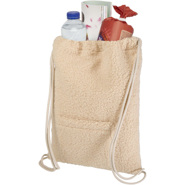 Logo trade corporate gifts image of: Bear GRS recycled sherpa drawstring backpack 9L