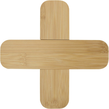 Logo trade corporate gift photo of: Croc bamboo trivet - large
