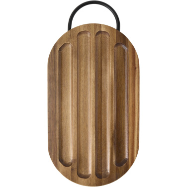 Logo trade promotional merchandise image of: Prestige acacia wood chopping board with bread knife