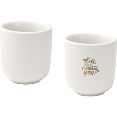 Logo trade promotional merchandise photo of: Male 90 ml ceramic espresso cups - set of 2