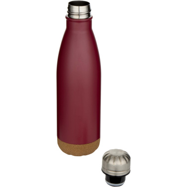 Logo trade promotional giveaways picture of: Cove 500 ml double wall vacuum insulated stainless steel water bottle with cork details
