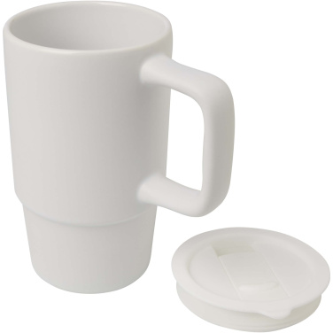 Logotrade promotional giveaway picture of: Carter 450 ml ceramic mug with plastic lid