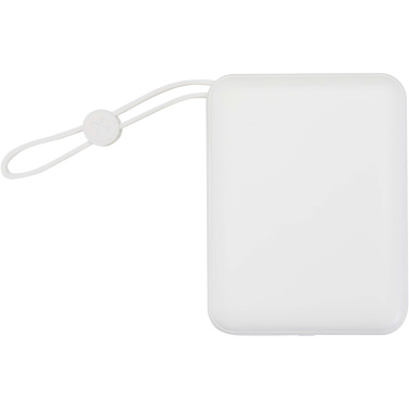 Logo trade promotional products picture of: Acrux 10.000 mAh 35W tablet power bank with built in Type-C cable - made from recycled plastic