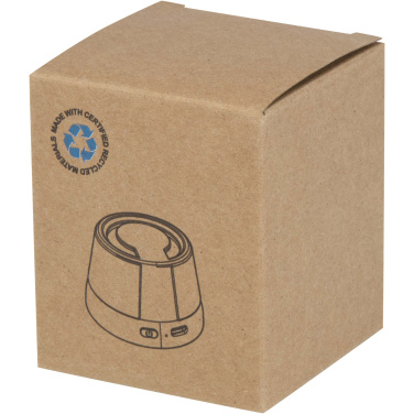 Logo trade advertising products picture of: Horna 3W recycled plastic magnetic wireless speaker