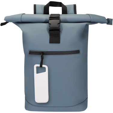 Logotrade promotional gifts photo of: Alkes 5000 mAh 12W recycled plastic water resistant power bank with carabiner