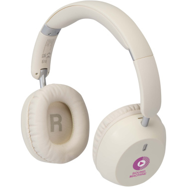Logo trade corporate gifts image of: Hoggar recycled plastic over-ear foldeable ANC and ENC headphones