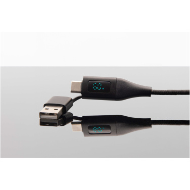 Logotrade advertising product image of: SCX.design C51 60W 5-in-1 rPET fast charging cable with display