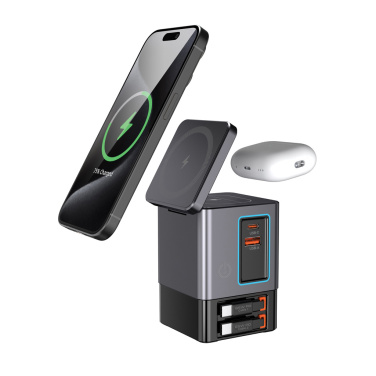 Logo trade promotional gifts picture of: Urban Vitamin Sacramento 105W GAN charger+retractable cables