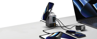 Logotrade promotional item picture of: Urban Vitamin Sacramento 105W GAN charger+retractable cables