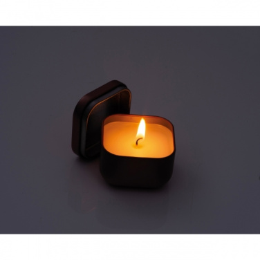 Logotrade promotional gift picture of: Candle in tin PRAGUE