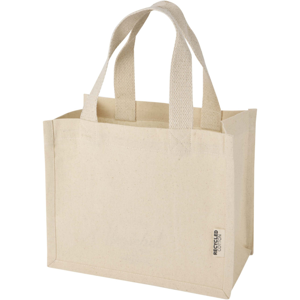 Logo trade promotional items picture of: Odessa 220 g/m² GRS recycled cotton mini gusset tote bag 9L