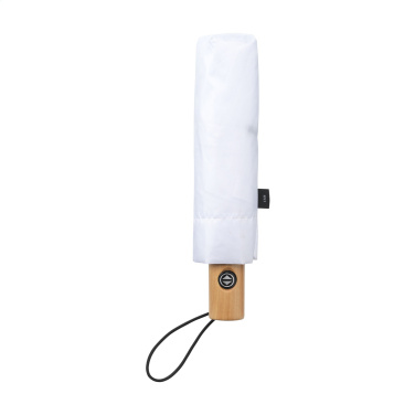 Logo trade corporate gifts image of: Michigan foldable RCS RPET umbrella 21 inch