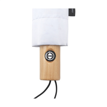 Logo trade corporate gifts picture of: Michigan foldable RCS RPET umbrella 21 inch