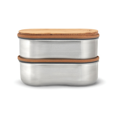 Logo trade promotional merchandise image of: Black+Blum Stainless Steel Double Bento Box