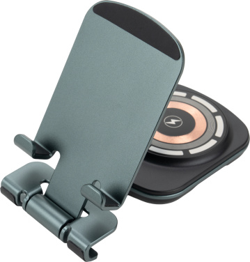 Logo trade promotional product photo of: Phone holder with wireless charger