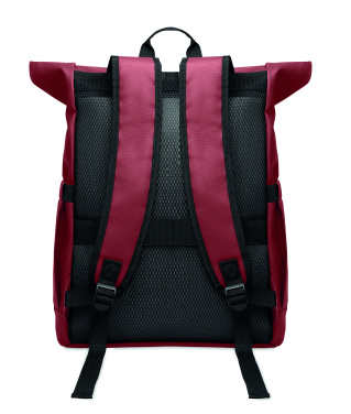 Logotrade promotional item image of: Rolltop laptop rucksack 600D