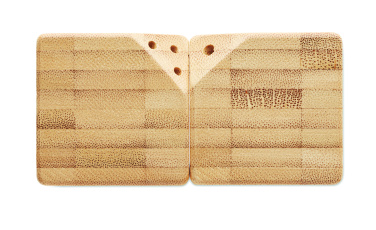 Logo trade promotional merchandise image of: Bamboo salt & pepper set