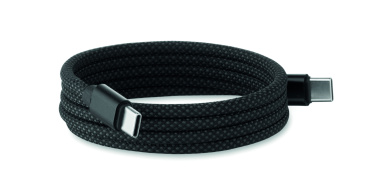 Logo trade promotional merchandise image of: Braided magnetic cable in RPET