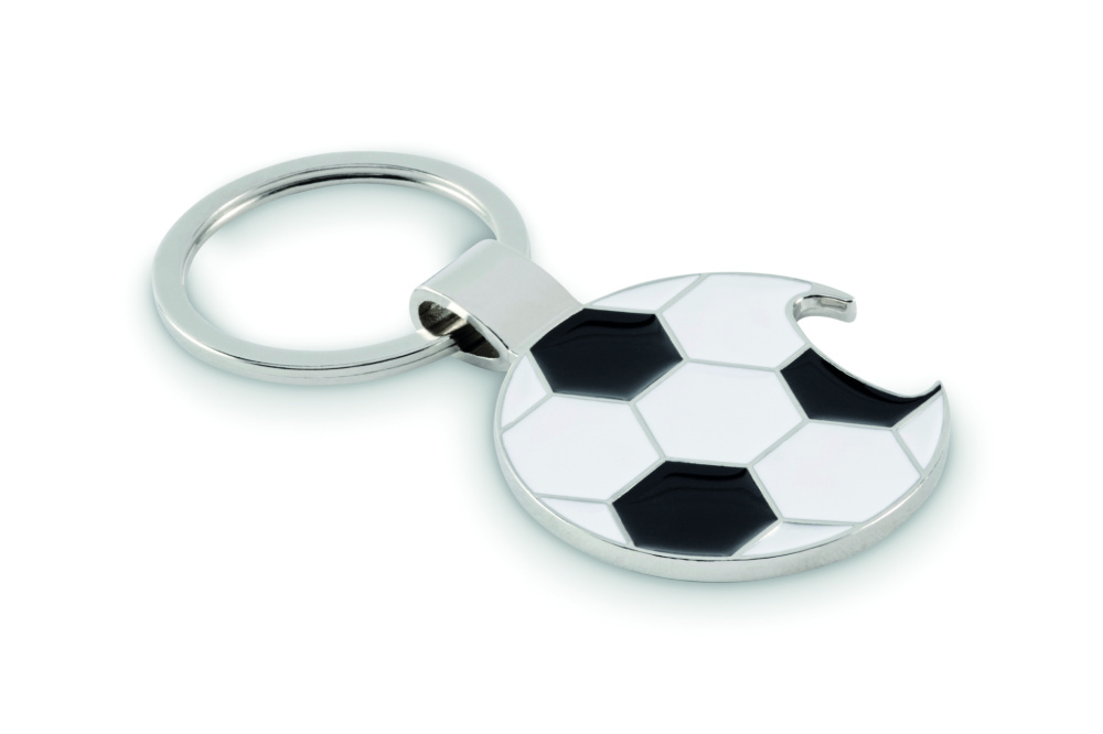 Logotrade promotional giveaway image of: Football keyring with opener