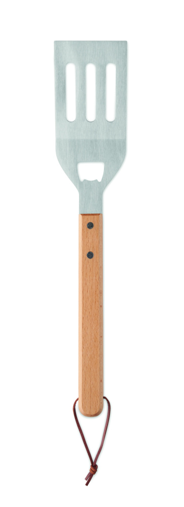 Logo trade promotional merchandise picture of: BBQ spatula in beechwood