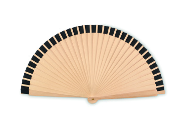 Logo trade promotional gifts image of: Wooden hand fan