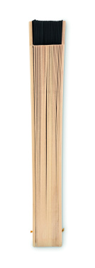 Logo trade advertising products image of: Wooden hand fan
