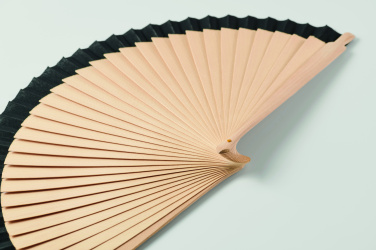 Logo trade business gifts image of: Wooden hand fan