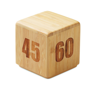 Logo trade promotional gifts image of: Bamboo twist snooze timer