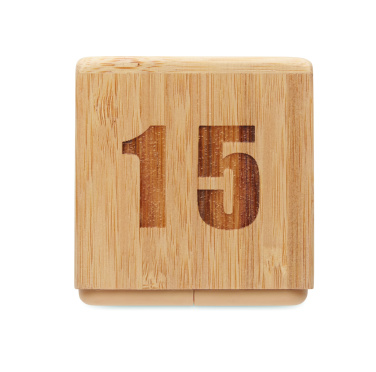 Logotrade advertising product picture of: Bamboo twist snooze timer