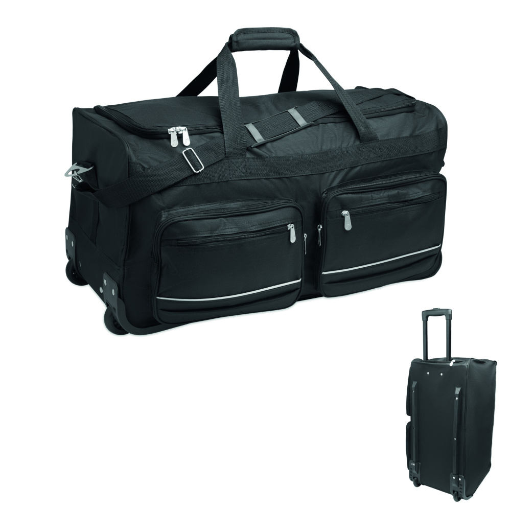 Logotrade promotional merchandise photo of: Duffle bag trolley 600D RPET