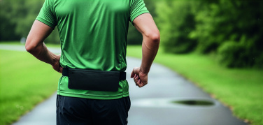 Logo trade promotional gifts image of: Sports waist bag 600D RPET