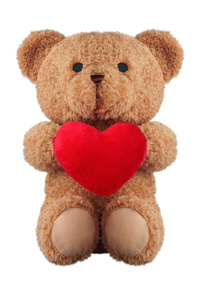 Logo trade promotional giveaway photo of: Teddy bear with heart 23cm