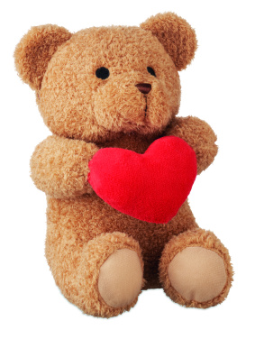Logo trade promotional products picture of: Teddy bear with heart 23cm