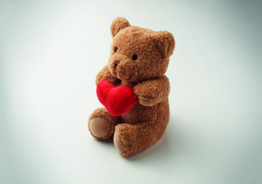 Logo trade promotional gift photo of: Teddy bear with heart 23cm