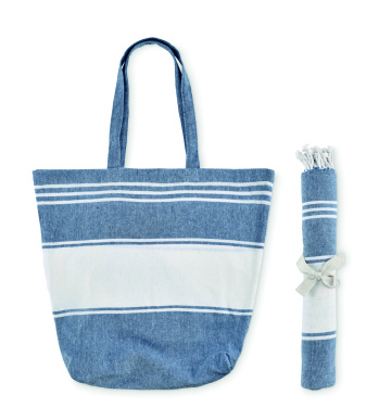Logotrade promotional giveaway picture of: Beach bag with hammam towel