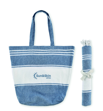 Logo trade advertising products picture of: Beach bag with hammam towel