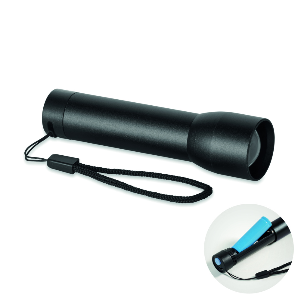 Logo trade promotional merchandise image of: Aluminium rechargeable torch